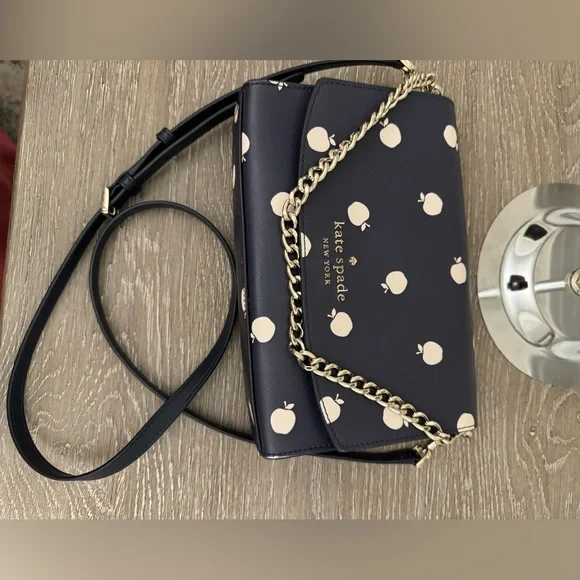 Kate Spade Navy and Cream Crossbody Bag - Picture 5 of 14